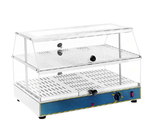 Equipex WD-200 24" Self Service Countertop Heated Display Case - (2) Shelves, 120v-cityfoodequipment.com