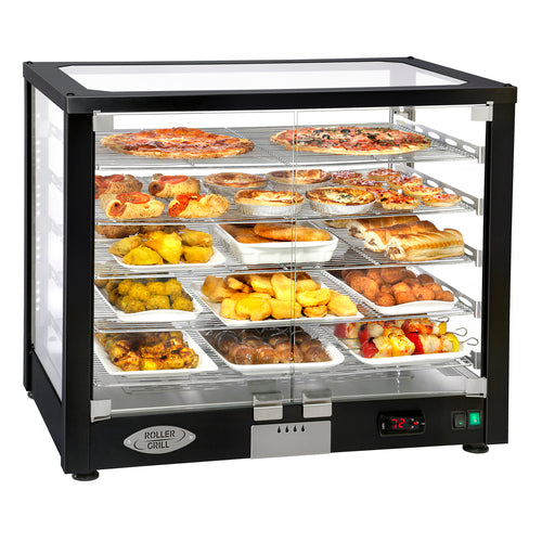 Equipex WD780B-3 30 1/2" Full Service Countertop Heated Display Case - (3) Shelves, 120v-cityfoodequipment.com