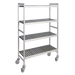 Fermod 4R38A71M 38" NSF 4-Tier Polymer Shelf Kit - Fermostock®, Mobile, 14"W, 71"H-cityfoodequipment.com