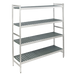 Fermod 4R59A71 59" NSF 4-Tier Polymer Shelf Kit - Fermostock®, 14"W, 71"H-cityfoodequipment.com