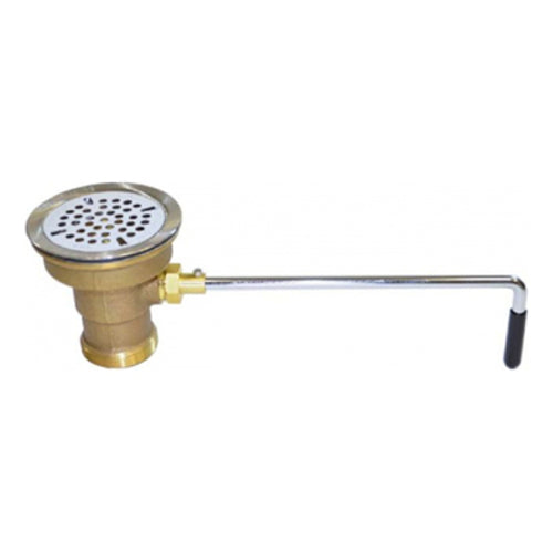 Fisher 22209 Twist Waste Valve, 3 1/2" Sink Opening, 2" Drain Outlet-cityfoodequipment.com