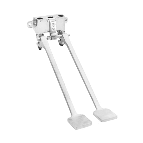 Fisher 3176 Wall Mount Double Pedal Control Valve, Polished Chrome-cityfoodequipment.com