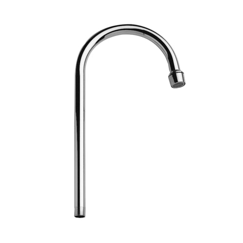 Fisher 3966 12" Rigid Gooseneck Spout Assembly, Brass-cityfoodequipment.com