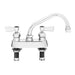 Fisher 53740 Deck Mount Faucet w/ 6" Swing Spout - 1/2" Male Inlets, Stainless Steel-cityfoodequipment.com
