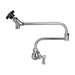Fisher 54836 Splash Mount Pot Filler w/ 24" Double Jointed Swing Spout - Stainless Steel-cityfoodequipment.com