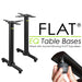 Flat Tech CT2060 2 Piece Dining Height Table Base w/ 22" End Bases - Cast Iron-cityfoodequipment.com