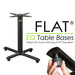 Flat Tech CT2062 Dining Height Table Base w/ 22" x 30" Cross Base - Cast Iron-cityfoodequipment.com