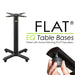 Flat Tech CT2063 Dining Height Table Base w/ 22" Cross Base - Cast Iron-cityfoodequipment.com