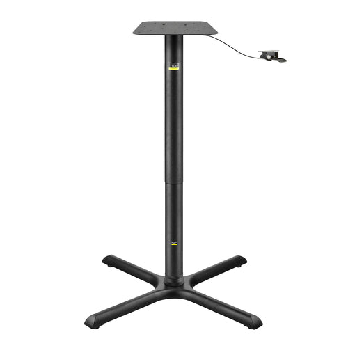 Flat Tech CT2065 Adjustable Height Table Base w/ 30" Cross Base - Cast Iron-cityfoodequipment.com