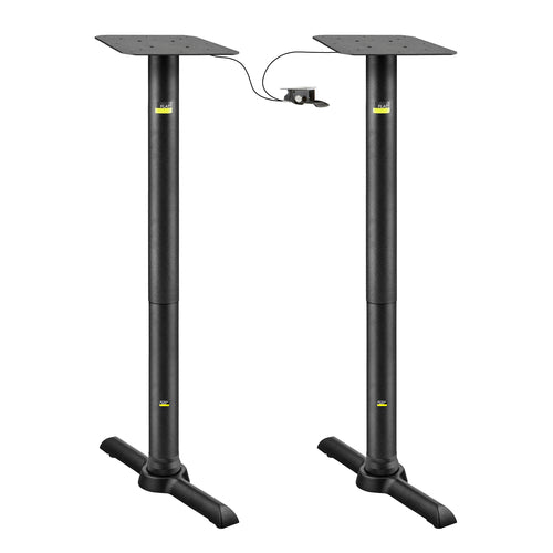 Flat Tech CT2067 (2) Piece Adjustable Height Table Base w/ 22" End Bases - Cast Iron-cityfoodequipment.com