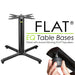 Flat Tech CT2068 Dining Height Table Base w/ 36" Cross Base - Cast Iron-cityfoodequipment.com