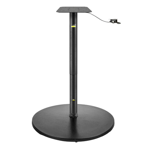 Flat Tech CT3027 Adjustable Height Table Base w/ 30" Round Pedestal Base - Cast Iron-cityfoodequipment.com