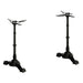 Flat Tech CT4205 (2) Piece Dining Height Table Base w/ 22 3/5" End Base - Cast Iron-cityfoodequipment.com