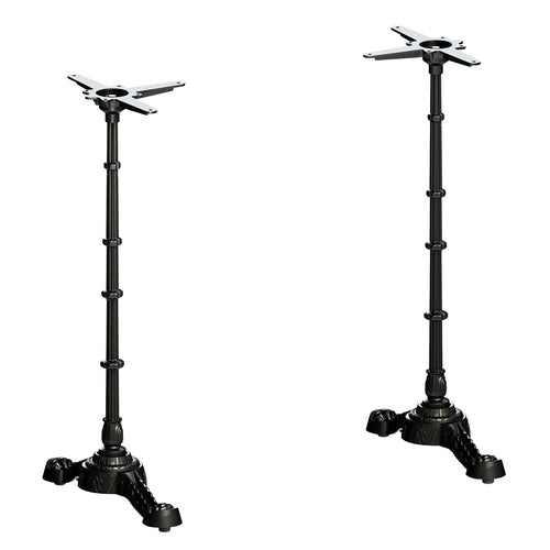 Flat Tech CT4206 (2) Piece Bar Height Table Base w/ 22 3/5" End Base - Cast Iron-cityfoodequipment.com