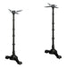 Flat Tech CT4206 (2) Piece Bar Height Table Base w/ 22 3/5" End Base - Cast Iron-cityfoodequipment.com
