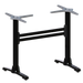 Flat Tech CT4311 Dining Height Table Base w/ 22" Double End Base - Aluminum, Black-cityfoodequipment.com