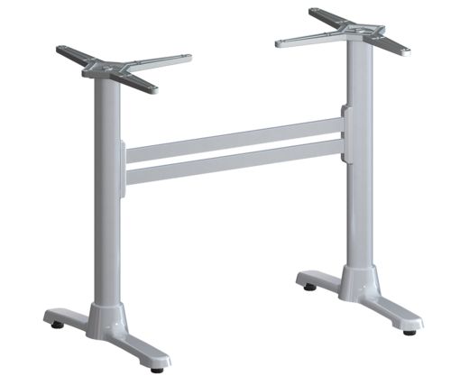 Flat Tech CT4312 Dining Height Table Base w/ 22" Double End Base - Aluminum-cityfoodequipment.com