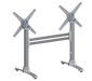 Flat Tech CT4313 Dining Height Table Base w/ 22" Double End Base - Polished Aluminum-cityfoodequipment.com