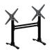 Flat Tech CT4314 Dining Height Table Base w/ 22" Double End Base - Aluminum, Black-cityfoodequipment.com