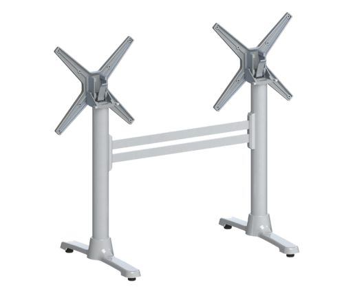 Flat Tech CT4315 Dining Height Table Base w/ 22" Double End Base - Aluminum-cityfoodequipment.com