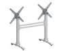 Flat Tech CT4315 Dining Height Table Base w/ 22" Double End Base - Aluminum-cityfoodequipment.com