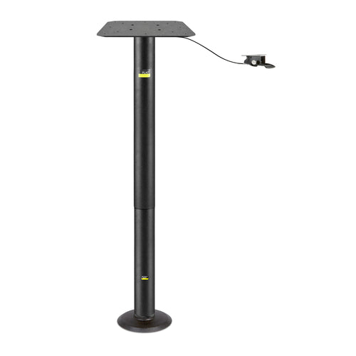 Flat Tech CT7000 Adjustable Height Bolt Down Table Base - Steel, Black-cityfoodequipment.com