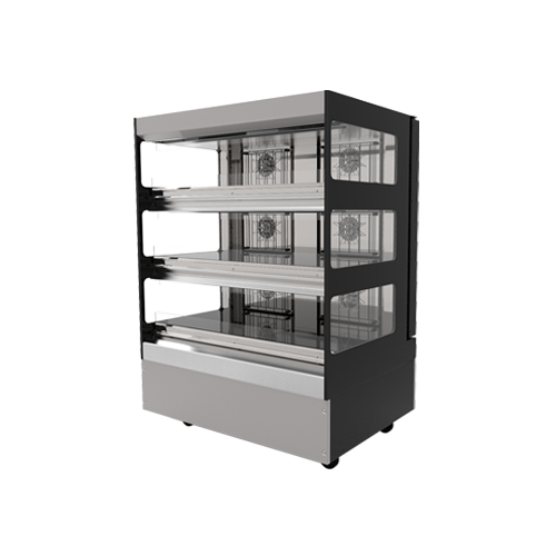 Flexeserve 39 3/10" Dual Service Floor Model Heated Display Case - (3) Shelves, 208v (3T-1000R)-cityfoodequipment.com