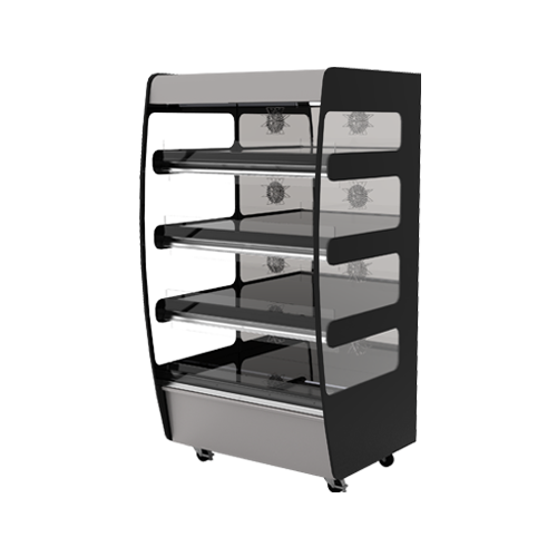 Flexeserve 38 3/5" Self Service Floor Model Heated Display Case - (4) Shelves, 208v (4T-1000C)-cityfoodequipment.com