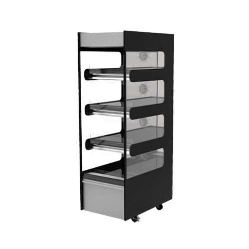 Flexeserve 21 2/5" Self Service Floor Model Heated Display Case - (4) Shelves, 208v (4T-600)-cityfoodequipment.com