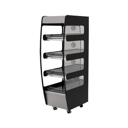 Flexeserve 21 2/5" Self Service Floor Model Heated Display Case - (4) Shelves, 208v (4T-600C)-cityfoodequipment.com