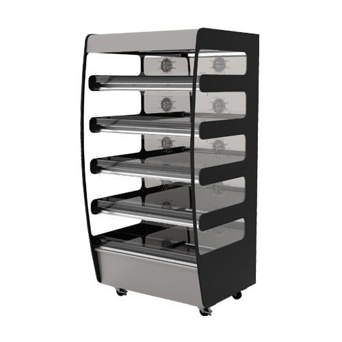 Flexeserve 38 3/10" Self Service Floor Model Heated Display Case - (5) Shelves, 208v (5T-1000C)-cityfoodequipment.com