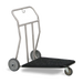 Forbes Industries Self Serve Luggage Cart w/ Utility Hook & Vinyl Bumper - 37"L x 28"W x 37"H, Brushed Steel (1575-SS)-cityfoodequipment.com