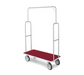 Forbes Industries Economy Luggage Cart w/ Red Carpeted Deck - 47"L x 22"W x 70 1/2"H, Brushed Steel (2495-RD-GY)-cityfoodequipment.com