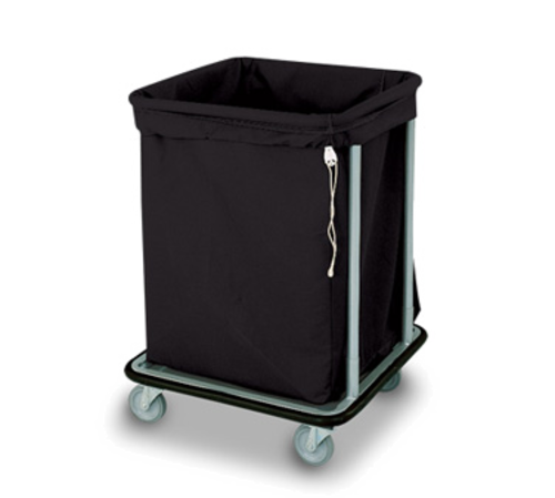 Forbes Industries Laundry Cart w/ (6) Bushel Capacity & Black Vinyl Bumper - Black Cloth Bag, Steel Frame (1106-B)-cityfoodequipment.com
