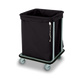 Forbes Industries Laundry Cart w/ (6) Bushel Capacity & Black Vinyl Bumper - Black Cloth Bag, Steel Frame (1106-B)-cityfoodequipment.com