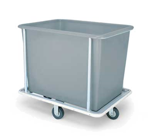 Forbes Industries Laundry Cart w/ (12) Bushel Capacity & Black Vinyl Bumper - Plastic Tub, Steel Frame (1179-B)-cityfoodequipment.com