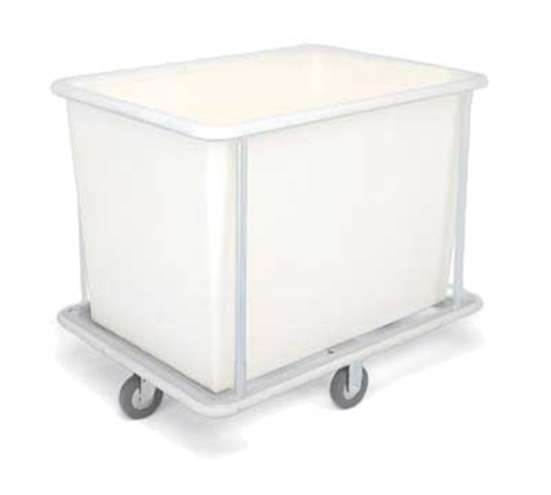 Forbes Industries Laundry Cart w/ (16) Bushel Capacity & Black Vinyl Bumper - Plastic Tub, Steel Frame (1181-B)-cityfoodequipment.com