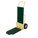 Forbes Industries Bellman's Handtruck w/ 29" Fold Up Dropnose & Wrap Around Carpet - Brushed Brass (1566-CK)-cityfoodequipment.com