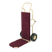 Forbes Industries Bellman's Handtruck w/ 23 1/2" Fold Up Dropnose & Wrap Around Carpet - Brushed Brass (1570-CK)-cityfoodequipment.com