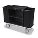 Forbes Industries Housekeeping Cart w/ (2) Shelves & (3) Bag Style - 30"W x 19"D x 30"H, Steel, Black (2101)-cityfoodequipment.com