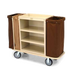 Forbes Industries Housekeeping Cart w/ (3) Shelves & (3) Bag Style - 30"W x 19"D x 36"H, Steel, Black (2105)-cityfoodequipment.com