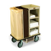 Forbes Industries Housekeeping Cart w/ (3) Shelves & Double Bag Handle - 18"L x 18"W x 36"H, Steel (2141)-cityfoodequipment.com