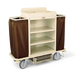 Forbes Industries Housekeeping Cart w/ (3) Shelves & (2) Bag Handles - 30"L x 19"W x 36"H, Steel (2148)-cityfoodequipment.com