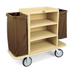 Forbes Industries Housekeeping Cart w/ (3) Shelves & 8" Wheels - 30"L x 19"W x 36"H, Plastic (2193-36)-cityfoodequipment.com