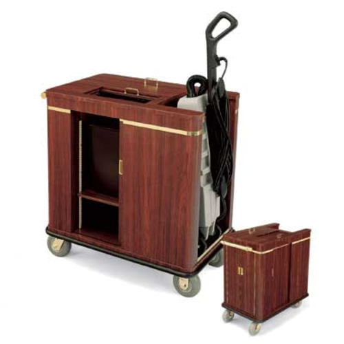Forbes Industries Enclosed Housekeeping Cart w/ Vacuum Compartment - 36"L x 23"W x 37"H, Laminate (2238)-cityfoodequipment.com
