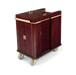 Forbes Industries Enclosed Housekeeping Cart w/ Vacuum Compartment - 36"L x 23"W x 37"H, Wood Veneer (2244)-cityfoodequipment.com
