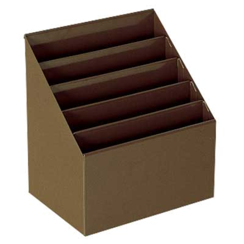Forbes Industries Stationery Organizer w/ 5 Slots - 9"W x 6 1/2"D x 10 1/2"H, Painted Steel (2355)-cityfoodequipment.com
