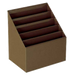 Forbes Industries Stationery Organizer w/ 5 Slots - 9"W x 6 1/2"D x 10 1/2"H, Painted Steel (2355)-cityfoodequipment.com