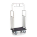 Forbes Industries Luggage Cart w/ Carpeted Deck - 37"L x 23"W x 77"H, Diamond Textured Steel (2479-DT)-cityfoodequipment.com