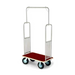 Forbes Industries Luggage Cart w/ Carpeted Deck - 37"L x 21"W x 71"H, Brushed Steel (2487)-cityfoodequipment.com